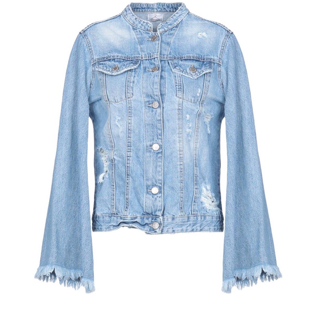 Light Wash Distressed Denim Jacket